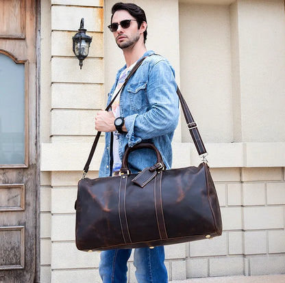 Heritage Voyager Leather Weekender Bag